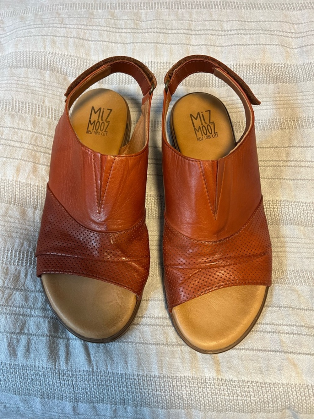 Miz Mooz Sandal - Rust Orange Leather - Size 39